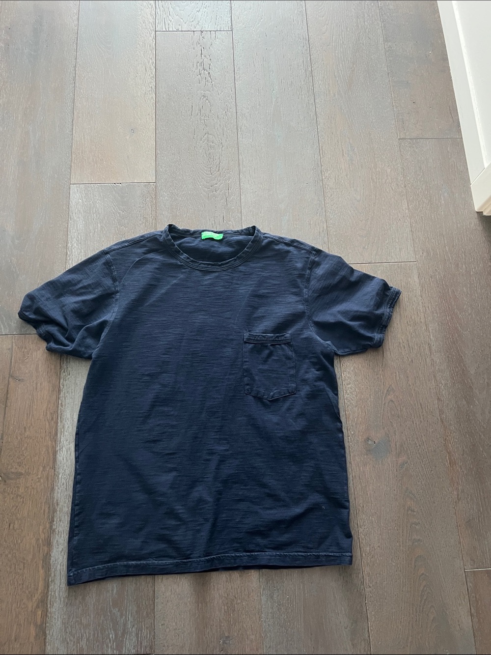 United Colors Of Benetton Men's Navy Short-Sleeve Pocket Tee